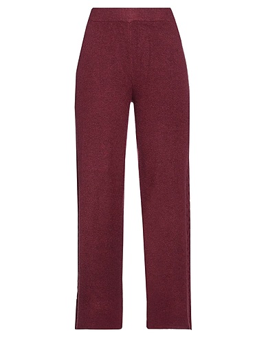 GUESS Casual trouser Burgundy 41% Polyamide, 35% Acrylic, 11% Camel wool, 10% Polyester, 3% Elastane