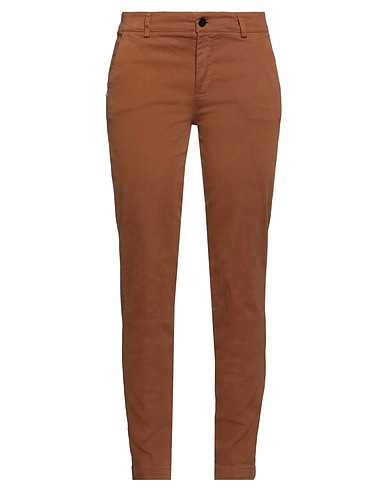 ANOTHER LABEL Pantalone Marrone 98% Cotone, 2% Elastan