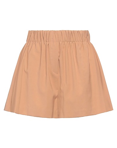 VICOLO Shorts & Bermuda Camel 69% Polyester, 25% Viscose, 6% Elastane