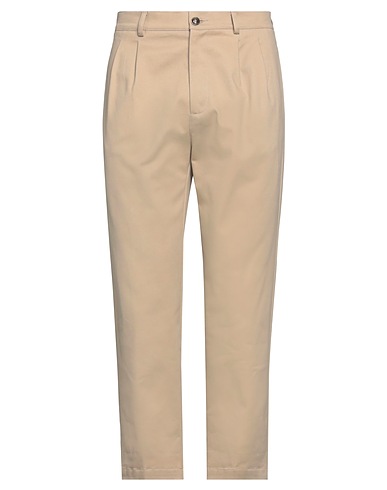 DANIELE ALESSANDRINI HOMME Casual pants Sand 98% Cotton, 2% Elastane