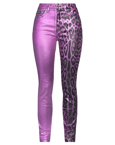 DOLCE&GABBANA Pantalone Viola 98% Cotone, 2% Elastan