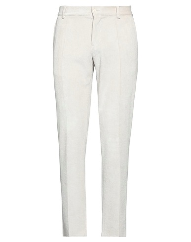 DANIELE ALESSANDRINI HOMME Casual trouser Ivory 85% Polyester, 12% Polyamide, 3% Elastane