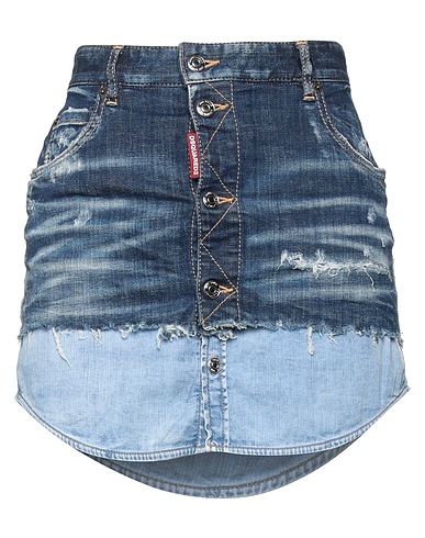 DSQUARED2 데님 스커트 블루 98% 코튼, 2% 엘라스테인