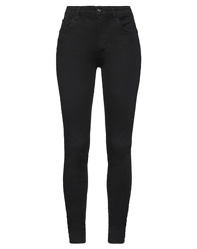 REBEL QUEEN by LIU •JO Denim trousers Black 75% Cotton, 23% Polyester, 2% Elastane