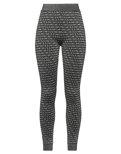 MISSONI Leggings Black 57% Wool, 19% Polyamide, 14% Cupro, 8% Polyester, 2% Elastane