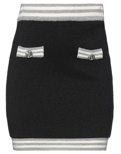 LE VOLIÈRE Mini skirt Black 30% Polyester, 30% Viscose, 30% Wool, 10% Lurex®
