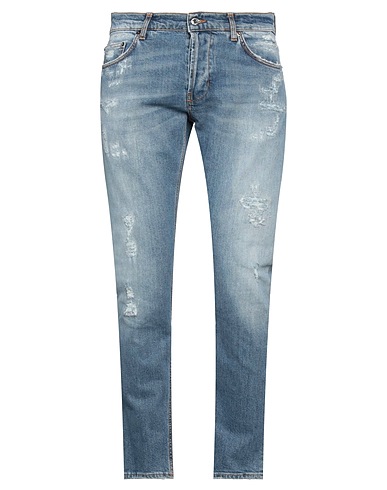 AGLINI Denim trousers Blue 98% Cotton, 2% Elastane