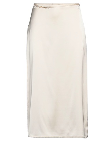 JACQUEMUS Midi skirt Cream 96% Viscose, 4% Elastane