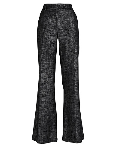 TRUE ROYAL Casual trouser Black 42% Virgin Wool, 33% Viscose, 18% Polyamide, 7% Metallic fiber