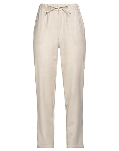 LORENA ANTONIAZZI BOTTOMWEAR Beige 98% Lana Vergine, 1% Poliammide, 1% Fibra di metallo