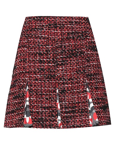BOUTIQUE MOSCHINO Mini skirt Red 52% Acrylic, 26% Polyester, 15% Wool, 6% Cotton, 1% Polyamide