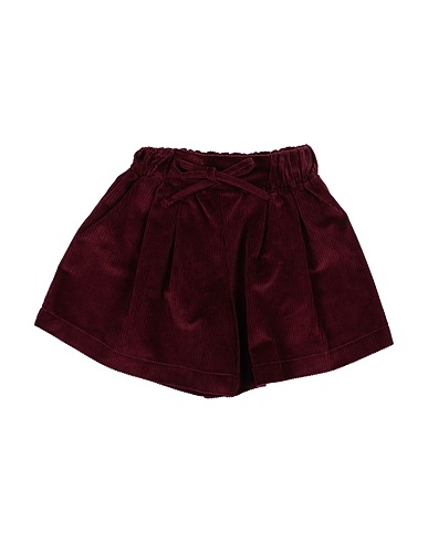 PICCOLA LUDO Shorts & Bermuda Burgundy 97% Cotton, 3% Elastane