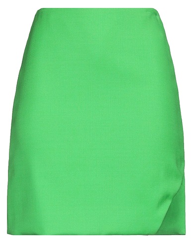 MCQUEEN Mini skirt Green 80% Wool, 20% Mohair wool