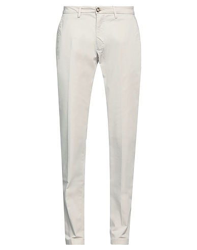 BULGARINI Casual trouser Light grey 97% Cotton, 3% Elastane