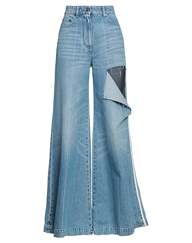PETER DO Denim trousers Blue 100% Cotton