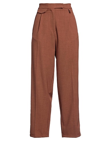 HAVEONE Pantalone Marrone 68% Poliestere, 28% Viscosa, 2% Elastan, 2% Altre Fibre