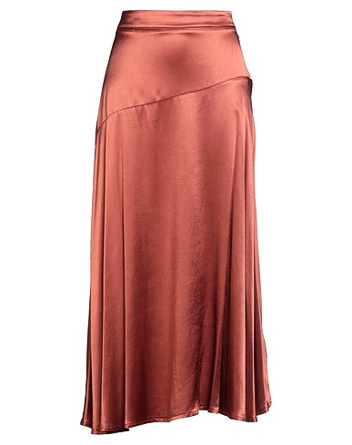 ALPHA STUDIO Midi skirt Rust 100% Viscose