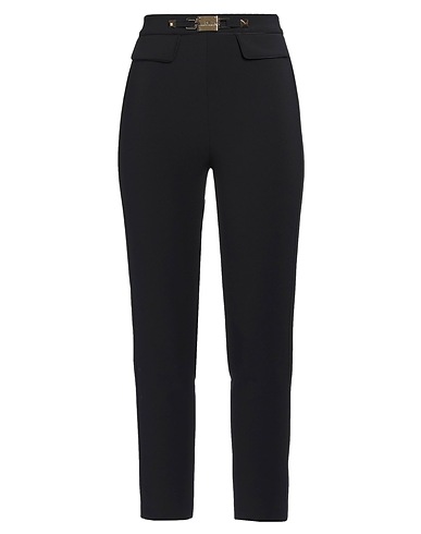 ELISABETTA FRANCHI Casual trouser Black 96% Polyacrylic, 4% Elastane