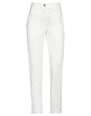 MANILA GRACE Pantalone Bianco 97% Cotone, 3% Elastan