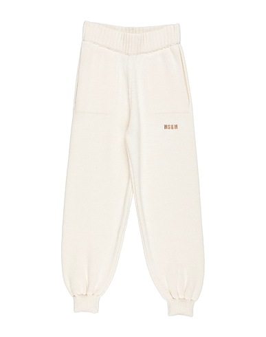MSGM Pantalone Bianco 50% Lana Vergine, 50% Acrilico