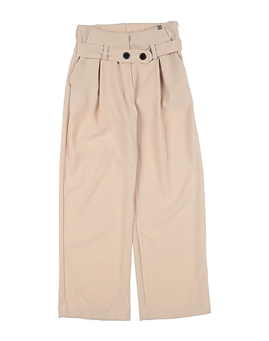 MANILA GRACE Casual trouser Cream 95% Polyester, 5% Elastane