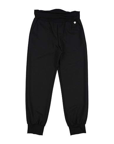 MANILA GRACE Casual trouser Black 77% Polyester, 18% Viscose, 5% Elastane