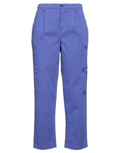 I LOVE MP Casual trouser Purple 98% Cotton, 2% Elastane