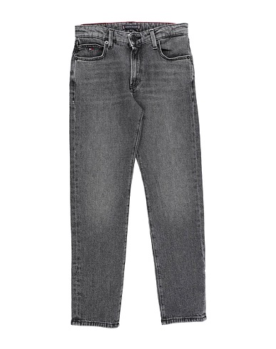 TOMMY HILFIGER Denim trousers Charcoal 79% Cotton, 20% Hemp, 1% Elastane