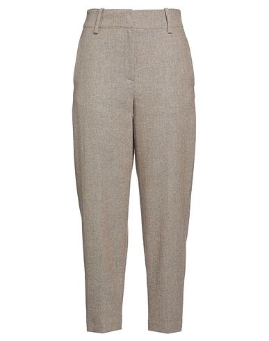 ALYSI Casual trouser Sand 73% Virgin Wool, 27% Polyamide