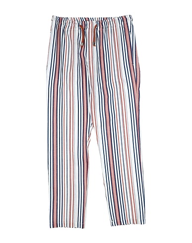 MANUELL & FRANK Casual trouser White 55% Viscose, 45% Linen