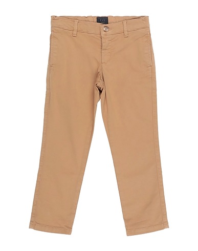 FAY Casual trouser JUNIOR Camel 97% Cotton, 3% Elastane