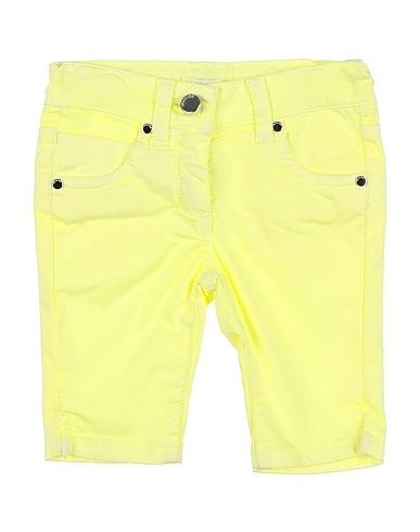 MICROBE by MISS GRANT Casual trouser Yellow 97% Cotton, 3% Elastane