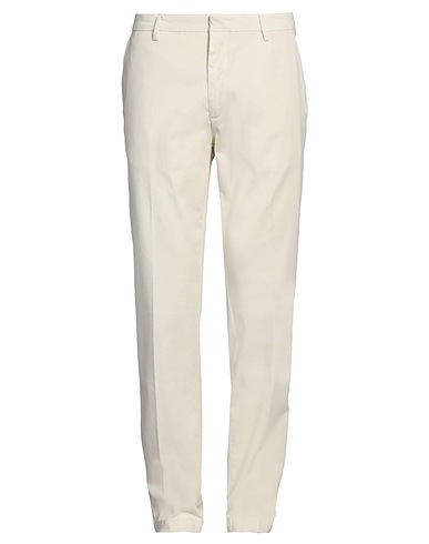 BRO SHIP Casual trouser Ivory 98% Cotton, 2% Elastane