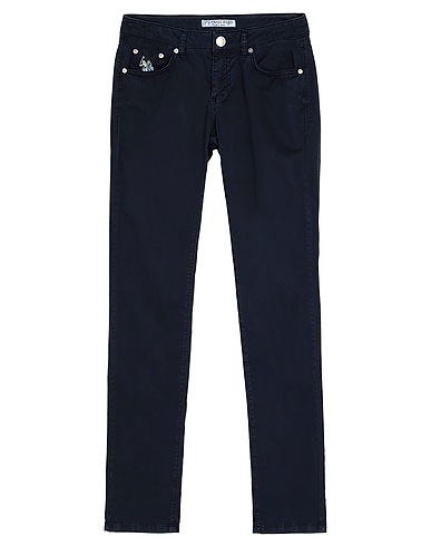 U.S.POLO ASSN. Casual trouser Navy blue 97% Cotton, 3% Elastane