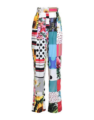 DOLCE&GABBANA Casual pants Azure 92% Silk, 6% Elastane, 2% Polyamide