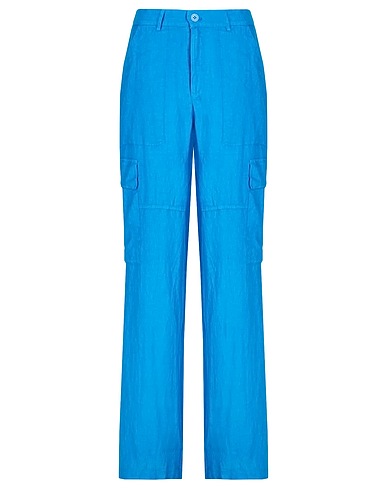 8 by YOOX Cargo LINEN CARGO PANTS
 Azure 100% Linen