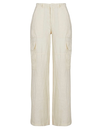8 by YOOX Cargo LINEN CARGO PANTS
 Panna 100% Lino