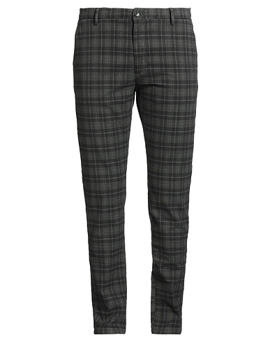 YAN SIMMON Casual trouser Dark green 91% Cotton, 8% Polyester, 1% Elastane
