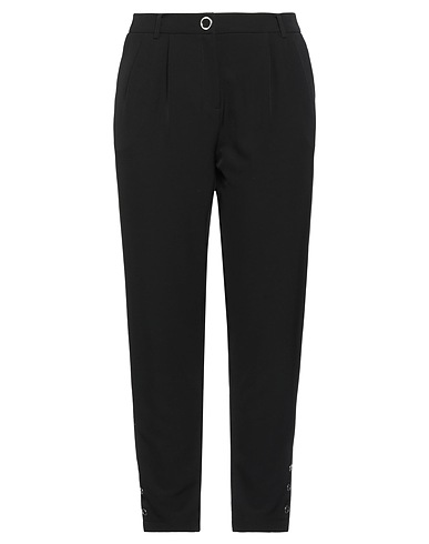 GAUDÌ Casual trouser Black 89% Polyester, 11% Elastane