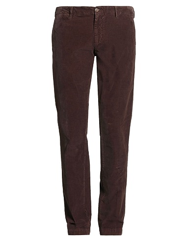 40WEFT Casual trouser Brown 97% Cotton, 3% Elastane