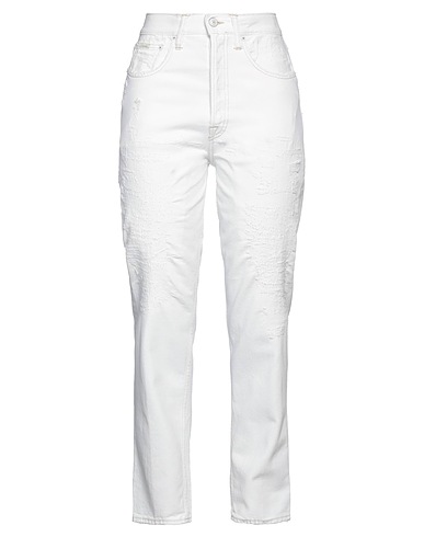 (+) PEOPLE Denim pants White 100% Cotton