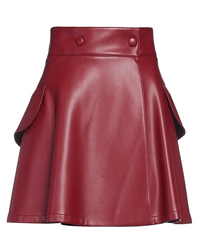 PHILOSOPHY di LORENZO SERAFINI Mini skirt Burgundy 100% Polyester, Polyester resin