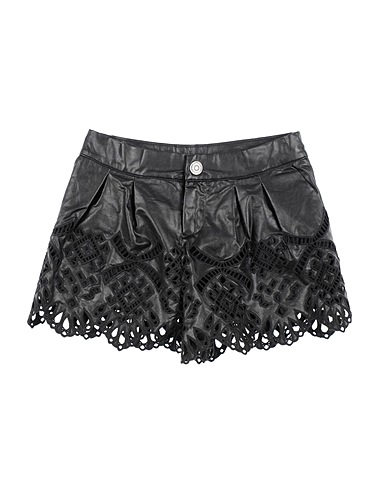 ERMANNO SCERVINO JUNIOR Shorts & Bermuda Black 100% Viscose, Polyurethane, Polyester
