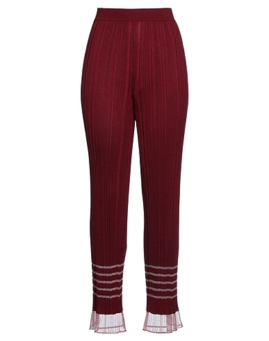 M MISSONI Casual pants Burgundy 86% Viscose, 12% Polyamide, 2% Polyester