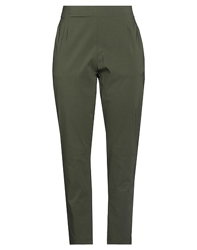BLACK LABEL Casual trouser Military green 70% Viscose, 23% Polyamide, 7% Elastane