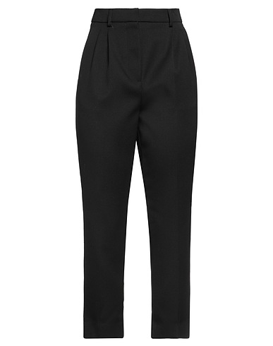 LANVIN Casual trouser Black 100% Wool, Buffalo Horn