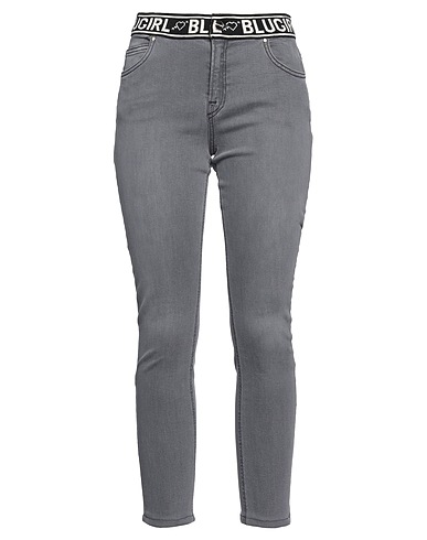 BLUGIRL Denim trousers Grey 98% Cotton, 2% Elastane