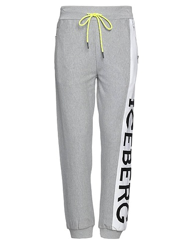 ICEBERG Casual trouser Light grey 95% Cotton, 4% Polyester, 1% Elastane