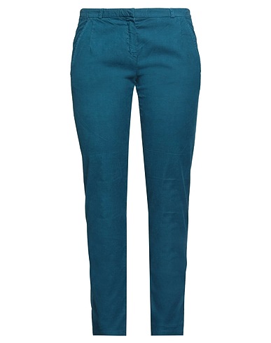 MERCI ITALIA Casual trouser Deep teal 97% Cotton, 3% Elastane