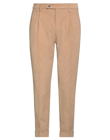 MICHELE CARBONE Casual pants Camel 98% Cotton, 2% Elastane